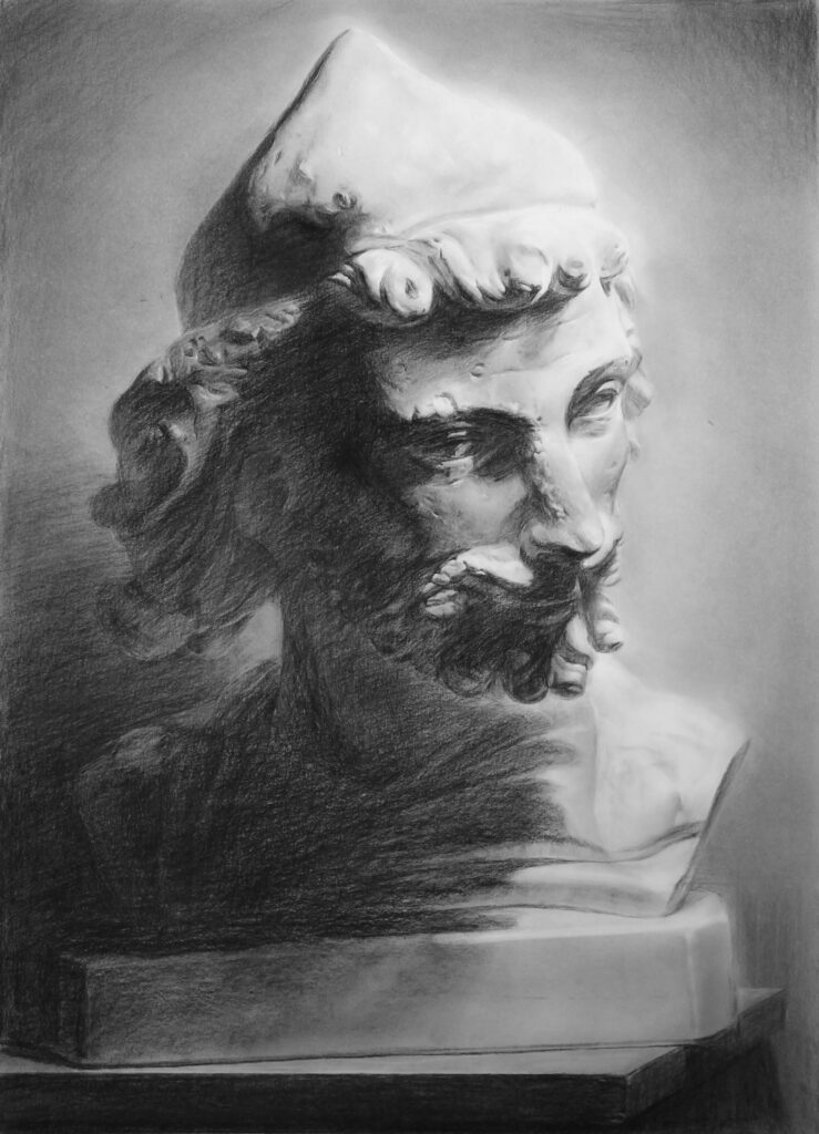 Untitled, charcoal pencil on Paper,42 × 29.7 cm, 2021 無題，炭筆、紙，42 × 29.7 cm，2021